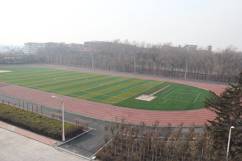绥化市第九中学400米田径运动场实景图
